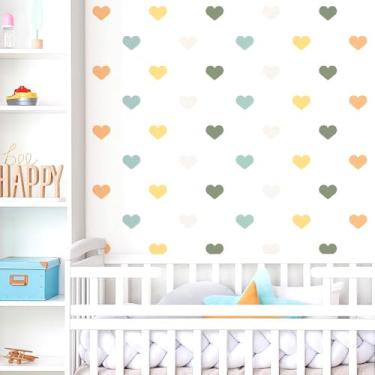 Imagem de Kit Adesivo Colorido Infantil Lavável Seguro Fácil Aplicação Ideal Para Quarto Bebê Criança Decoração Kids