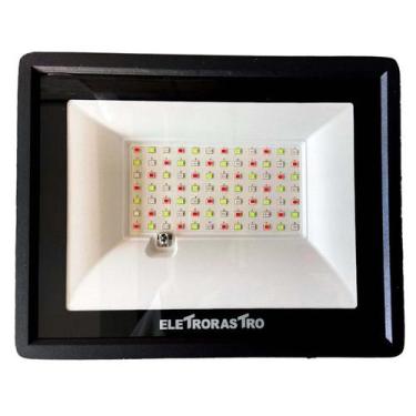 Imagem de Refletor Led 100W Rgb Preto Ip66 Bivolt Eletrorastro