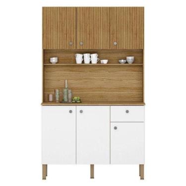 Imagem de Kit Cozinha Style 6 Portas Freijó Supremo Ripado - Kits Paraná - Kit's