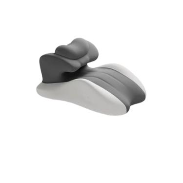 Imagem de Xiamenzcx Almofada de dormir multifuncional, almofada de leitura ajustável, suporte de cintura, adequada para ler e assistir TV na cama, adolescentes e adultos, com fronha lavável (cinza dupla).