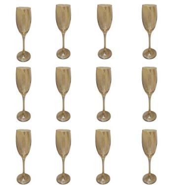 Imagem de Conjunto 12 Taças Âmbar Champanhe 190 ml Nadir - Bialluz