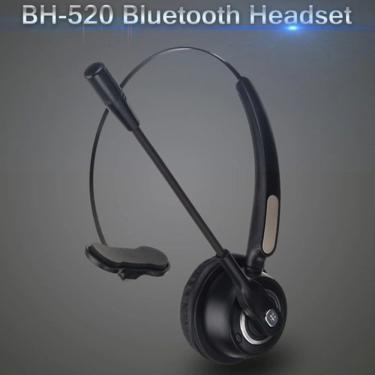 Imagem de BH520 Microfone com Cancelamento de Ruído Cabeça Sem Fio Montada fone de ouvido bluetooth Jogo Chat Headset Computador Confortável Telefone Móvel
