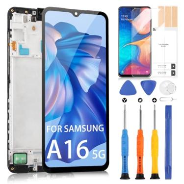 Imagem de Tela de substituição Incell para Samsung Galaxy A16 4G LCD Display para Galaxy A16 4G LCD Touch Screen Digitalizador Assembléia com kit de ferramentas de reparo SM-A165B SM-A165P (preto com moldura)