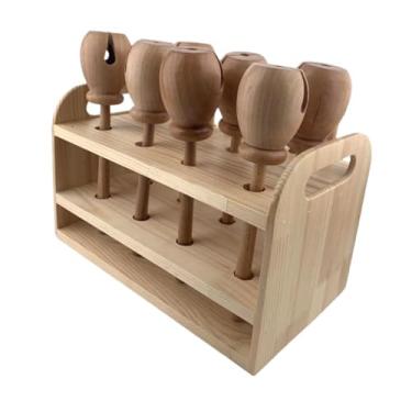 Imagem de YIJU 8x maracas de madeira pintadas à mão, maracas para crianças e adultos, jogo de festa, diy, instrumento musical portátil, martelos de areia para férias