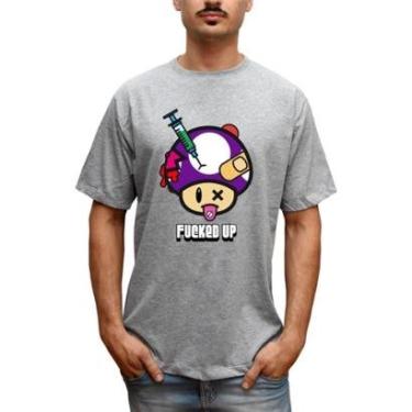 Imagem de Camiseta Masculina Cogumelo Mario Bros Fucked Up-Masculino