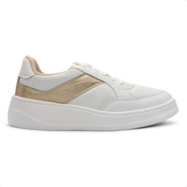 Imagem de Tênis Feminino Modare Napa Ultraconforto Flatform Branco/dourado 7402.102.30179.17165 35