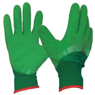 Imagem de Luva Proteção Segurança Verde Emborrachada Látex Corrugada (10 (GG))