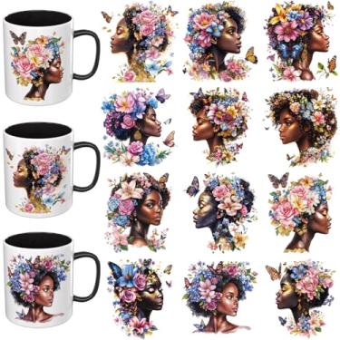 Imagem de Dorsbaby Envoltório de copo UV DTF para meninas, 12 peças, adequado para canecas, óculos, computadores, mesas e cadeiras, etc. Para criatividade DIY, papel de transferência UV DTF de alta viscosidade