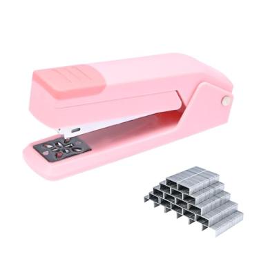 Imagem de M&G Bonito grampeador giratório de braço oscilante com 1000 grampos, grampeador de mesa de rotação de 360 graus, capacidade para 25 folhas, sem atolamento, grampeador de mesa para encadernação de