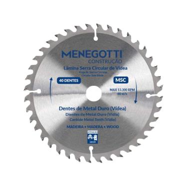 Imagem de Disco Serra Circular Vídea 7 Pol (180mm) 40 Dentes MSC Menegotti