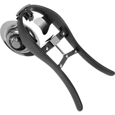 Imagem de Ferramenta de abertura de ovo fácil de usar em aço inoxidável 304 separador de biscoitos de ovos portátil para rachar ovos separador de ovos abridor de ovos portátil com alça ergonômica para cozinha e