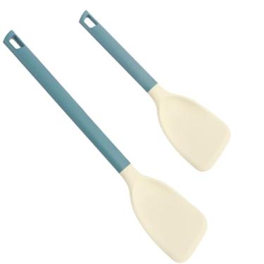 Imagem de Conjunto de 2 espátulas de silicone resistente ao calor, espátula de silicone antiaderente, à prova d'água, panqueca, flipper de silicone livre de BPA, espátula de silicone para lava-louças, para