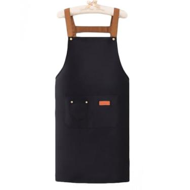 Imagem de Avental de lona resistente à água e resistente a óleo, roupa de trabalho de cozinha ajustável para casa, restaurantes e floristas