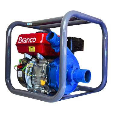 Imagem de Motobomba Branco Gasolina 6,5cv Alta Vazão Irrigação Gotejo