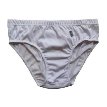 Imagem de Kit 30 Cueca Slip Todas Branca Elástico Embutido 100% Algodão - Naimus