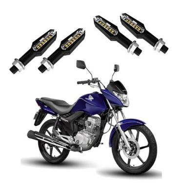 Imagem de KIT 4 Setas Esportiva Pisca de Led Modelo P29 Para Moto Honda CG 150 T