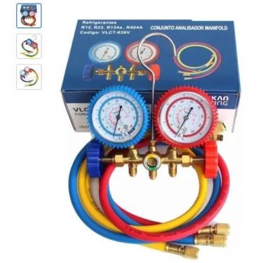 Imagem de Manifold Com Visor Vulkan Gás R12 - R22 - R134a - R404a Vlct-636V