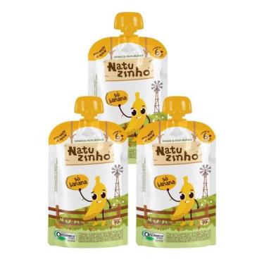 Imagem de Kit Papinha Organica Natuzinho Banana Bebe 3 unidades