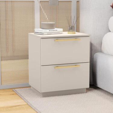 Imagem de Mesa de Cabeceira Cindy 2 Gavetas com Corrediças Telescópicas Fendi G9