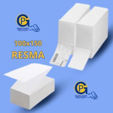 Imagem de 500 Etiquetas Térmicas 100x150mm Resma  Não Usa Ribbon  Serrilhadas p/