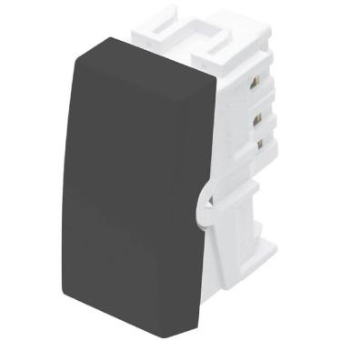 Imagem de Módulo Interruptor Simples Habitat Black 16 Amperes 250 Volts - 4027 - FAME