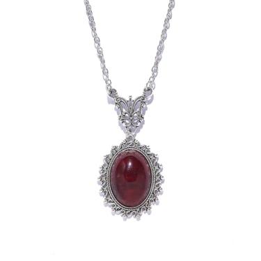 Imagem de Colar feminino de vampiro pingando sangue gótico, com pingente de morcego vermelho sangue, vintage, caveira, borboleta, Victoria, Stardust, cristal, camelo, joias de vampiro, romântico, escuro, colar