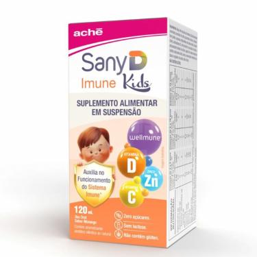 Imagem de Suplemento Alimentar Aché Sany D Imune Kids Sabor Morango Uso Oral 120ml