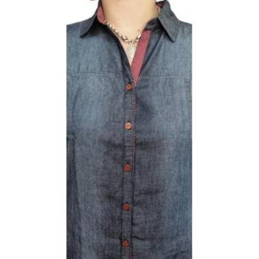 Imagem de Camisa Xadrez 782 Feminina Manga 3/4 Algodão 100%-Feminino