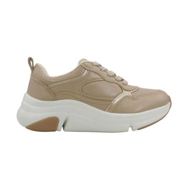 Imagem de Tênis Feminino Modare Bege/Dourado