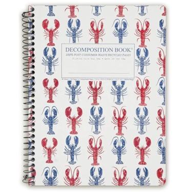Imagem de Decomposition Cadernos espirais pautados universitários lagostas – Diário de 24 x 19 cm com 160 páginas pautadas – Cadernos para material escolar, casa e escritório – 100% papel reciclado – Feito nos