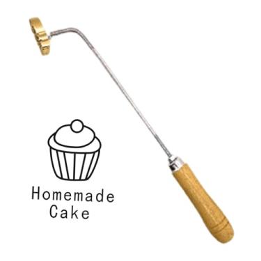 Imagem de Baoblaze Ferro de marcar para carimbo de bolo, fácil de usar, ferramenta de cozimento de carimbo quente à prova de ferrugem para pão, biscoitos, churrasco, Bolo Caseiro