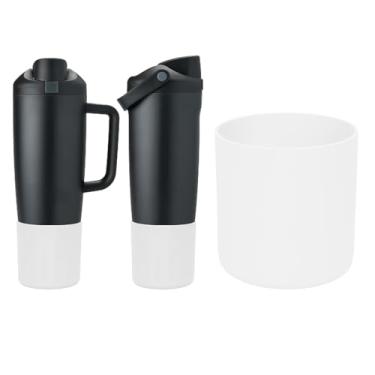 Imagem de ZXFYE Bota superior compatível com garrafa de água e copo FreeSip Sway Owala de 850 g 1,134 g, antiarranhões e antiderrapante, grande capa protetora de silicone para Owalaa Sway