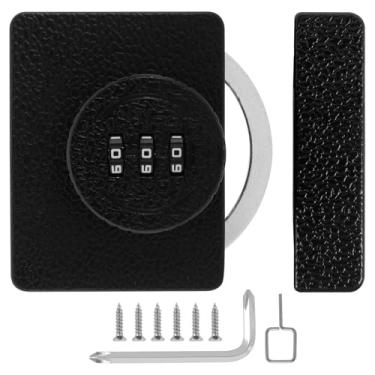 Imagem de FALESOUL Fechadura de armário sem chave, combinação portátil de 3 dígitos, fácil de instalar, trava com senha para porta unidirecional, armário, gaveta, porta de armário de arquivo de escritório