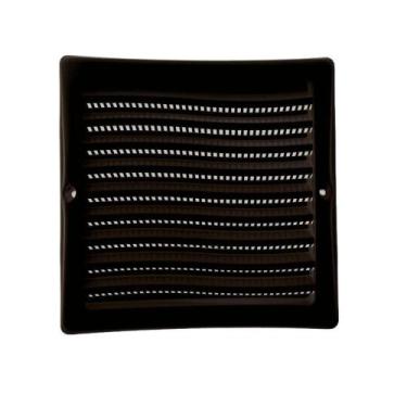 Imagem de Grelha De Ventilação Quadrada Com Tela 150Mm Preto - Joinsul