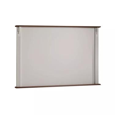 Imagem de Painel de TV para Sala 195cm Clássico 50513 Linz Móveis - Off White/Imbuia Glazer
