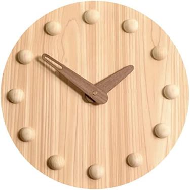 Imagem de Relógio de parede silencioso relógio de parede interno criativo relógio de parede redondo silencioso sem tique-taque moderno operado por bateria relógio de parede relógios de parede de madeira para