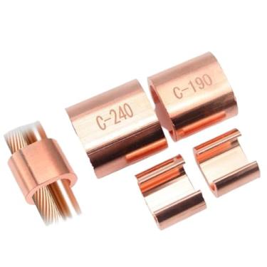 Imagem de POWTAXBJGD Conector de grampo de fio de cobre em forma de C de alumínio tipo C (CCT-60, Bronze)