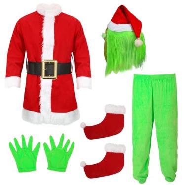 Imagem de brableewear Green Big Monster Costume for Kids Boys Monster Christmas Furry Suit Santa Outfits Christmas Cosplay Costume