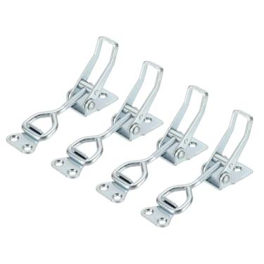 Imagem de HARFINGTON 4 peças de braçadeira ajustável M6 x 32 mm 179.6 kg capacidade de retenção 4002 estilo trava de liberação rápida prendedores ferrolho para tampa de defumador gabarito caixa de ferramentas