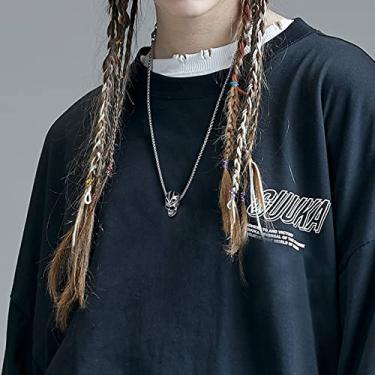 Imagem de Colar masculino moderno de caveira de Halloween, One Size, Aço inoxidável, Sem Pedra Preciosa