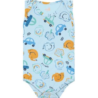 Imagem de Body regata bebe 13543 kiko e kika - Kiko baby, Azul bebê, RN