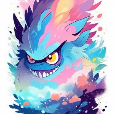 Imagem de Adesivo de Parede Infantil Estilo Anime e Monstros Fofinhos para Quartos de Crianças 30x30cm