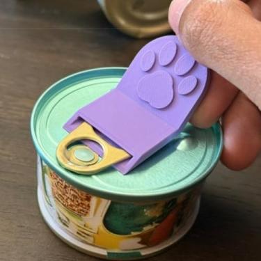 Imagem de Abridor de latas manual para animais de estimação grande para mulheres - ergonômico, antiderrapante, seguro, fácil de segurar e plástico durável de fácil limpeza | Para latas de comida de gato