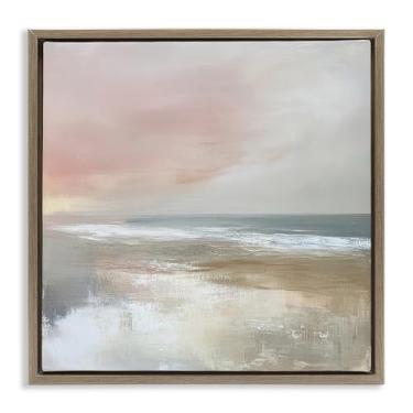 Imagem de Stupell Industries Muted Landscape Marsh Waters Brown Framed Floater Canvas Wall Art, design by Petal Prints Design, 25 x 25