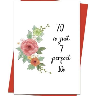 Imagem de Mcduldul Presentes engraçados de cartão de aniversário de 70 anos para mulheres | Decorações de feliz aniversário de 70 anos para sua esposa, mãe, tia, irmã, amiga, avó | Melhores presentes para