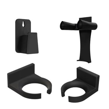 Imagem de Kit Suporte Para Escova Secadora + Secador + Chapinha + Babyliss Universal (Preto)