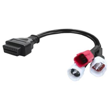 Imagem de Adaptador OBD2 3 em 1, cabo de diagnóstico OBD2 de 16 pinos para 6 pinos, 4 pinos, 3 pinos, OBD2 para OBD1, 6 pinos, 4 pinos, 3 pinos, adaptador de plugue para motocicletas Yamaha e Honda
