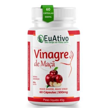 Imagem de Vinagre de Maçã 500mg 60 Cápsulas EuAtivo, 01 un