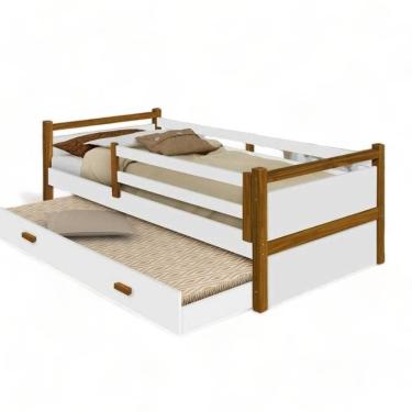 Imagem de Cama Bianca Branco Mel Com Auxiliar