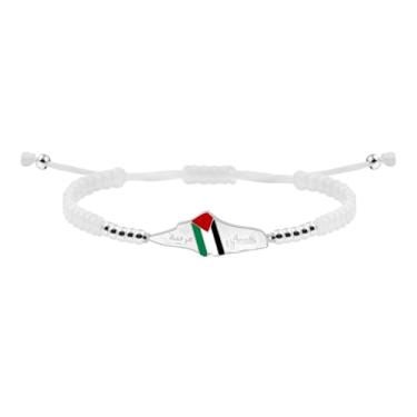 Imagem de Oneress Pulseira da Palestina, joia de igualdade, feita à mão, bandeira árabe, pulseira com contas, amizade mundial, ajustável, unissex, joias YS6282, Arabic Jewelry, Aço inoxidável, Sem Pedra